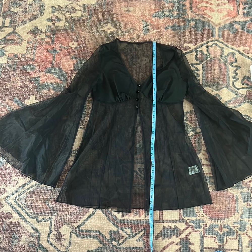 No brand, possibly vintage sheer black top!!!